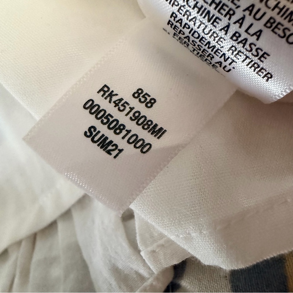 Abound Prairie Pintuck Button Square Neck White Mini Dress, Medium - Picture 14 of 14